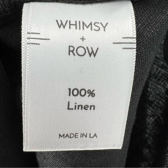 Whimsy + Row Loni Dress in Black Linen Sz M - Picture 6 of 8